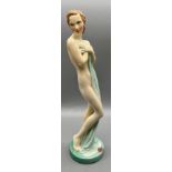 A Rare Royal Doulton Figurine Dawn HN 1858- has original sticker present. [24.5cm high]