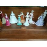 A Large collection of Coalport lady figures