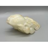 Antique Late Ming Dynasty 17th century White jade Toad. Comes with letter of authenticity. [7.5cm in
