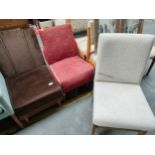 3 vintage bedroom chairs