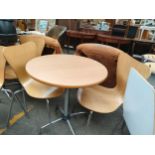 Light cafe/ bistro table & 2 chairs