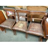 3 antique dinning rooms chairs