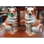 A pair of Wally dogs with glass eyes