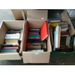 3 boxes of books includes antique books etc