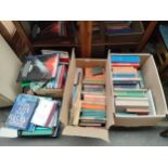 3 boxes of various books