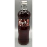 Rare Virgin Cola 'The Pammy' limited edition glass cola bottle- still full and sealed. Dated May