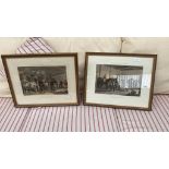 2 vintage horse prints