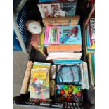 Box of kids books includes Enid blyton books, toys etc