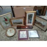 Box of various mixed art works