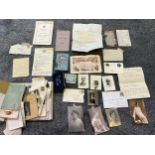 Album containing various old letters and postcards