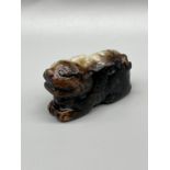 18th/ 19th century Chinese jade sculpture of a foo dog. [4.9cm in length]