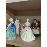 A Collection of 4 Royal doulton figures to include Figure of the year deborah 1995, The Old