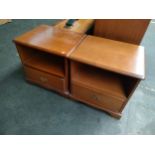 Pair of stag bedside cabinets