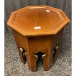 Antique octagonal cutlery chest, filled with various cutlery [49cm]