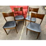 Set of 4 Mid century dinningroom chairs