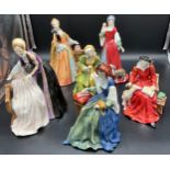 A Set of six Royal Doulton Henry VIII Wives- Catherine of Aragon, Catherine Howard, Catherine