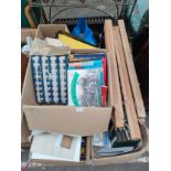 A Pallet of train books, oo train track, tools etc