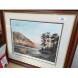 Limited edition print fishing on the loch signed j hush