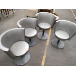 Set of 4 industrial style kitchen chairs