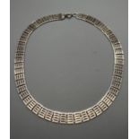 Birmingham silver fancy choker necklace.