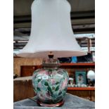 Large Oriental themed table lamp