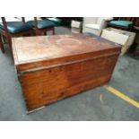 Large antique pine trunk