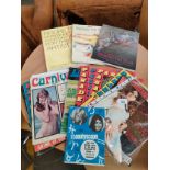 Selection of vintage adult content magazine etc