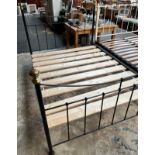 Contemporary metal double bed frame.