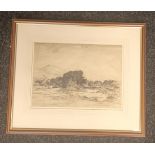 Albany E. Howarth Original etching ''Falls Of Dochart'' Signed and titled [52x62cm]