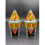 Pair of Lorna Bailey astro rocket sugar sifters, limited edition 174 /175 of 250.