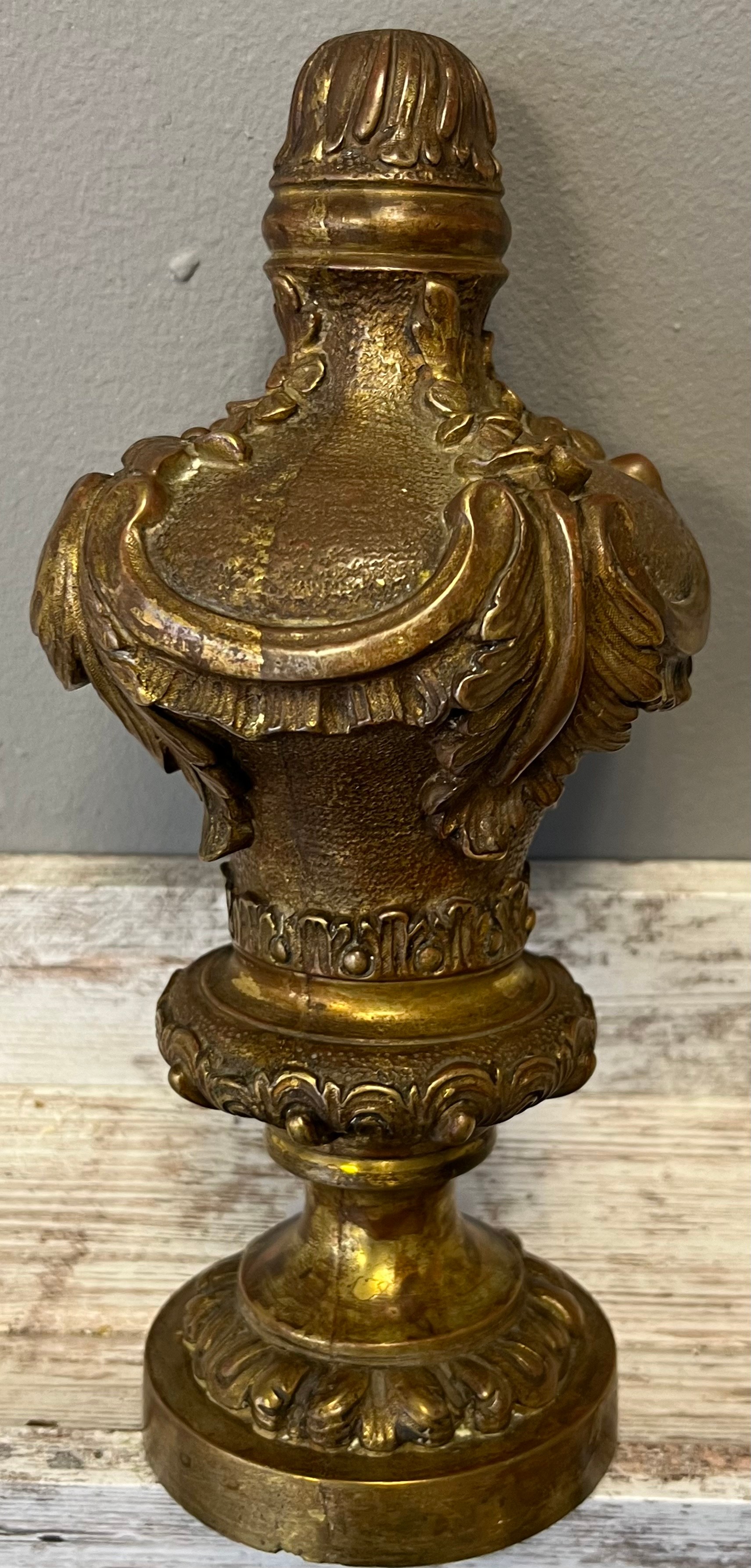 19th century bronze/ brass ornate finial topper. [22.5cm high] - Image 2 of 4