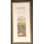 Barbara Robertson Framed lithograph titled ''Tall Poppy'' Signed. Print 14/14 [86x40cm]