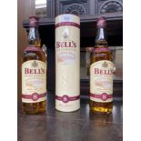 2 Bottles of bells 8 year old old scotch whisky full and sealed with one box