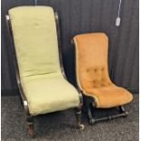 A lot of two antique shaped chairs [highest-90cm]