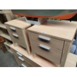 A Pair of contemporary 2 drawer bed side cabinet's