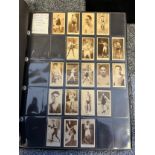 Large album containing a large collection of antique boxing cigarette cards and promotional