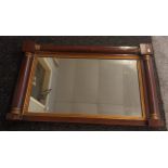 Regency rosewood over mantle mirror. [53x88cm]