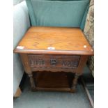 Old charm style oak bed side cabinet