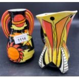 Limited Lorna Bailey vase ''Celestial'' 9/100 and jug 74/150, signed. [Jug 15cm]