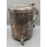 17th century Norwegian silver peg Tankard. Stamped to the base. Names engraved in a band around