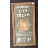 Original Adamson's Lily Cream vintage framed poster [82x44cm]