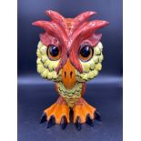 Limited edition Lorna Bailey ceramic glazed owl, signed. 36/75 [30cm high]