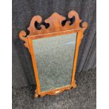 19th century rectangular mirror with shaped and moulded extensions [78x45cm]