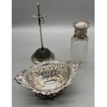 A small London silver pierced dish by James Aitchison- to the Queen- Edinburgh. Victorian silver