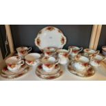 23 piece Royal Albert Old country roses tea service.