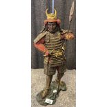 A large solid bronze Japanese Samurai Warrior statue [47cm high]