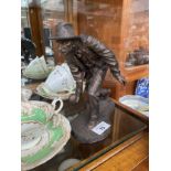 Sherratt & Simpson Bowler Figure with painted bronze finish