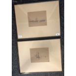 Two original etchings ''Off the coast of Arran'' and ''The Clyde by A.Sirres. [40x52cm]
