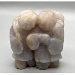 19th century [possibly earlier] Chinese hand carved jade figure sculpture. [7.4cm high]