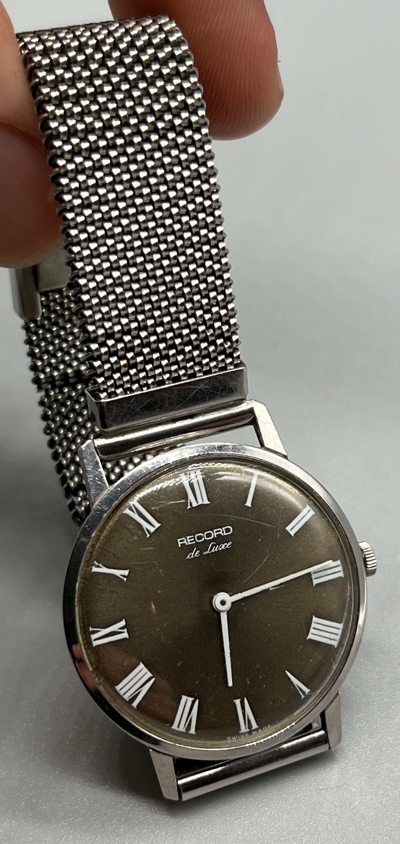 A Vintage Record de luxe gent's evening watch. Number to back plate 501048. [In a working condition] - Image 2 of 5